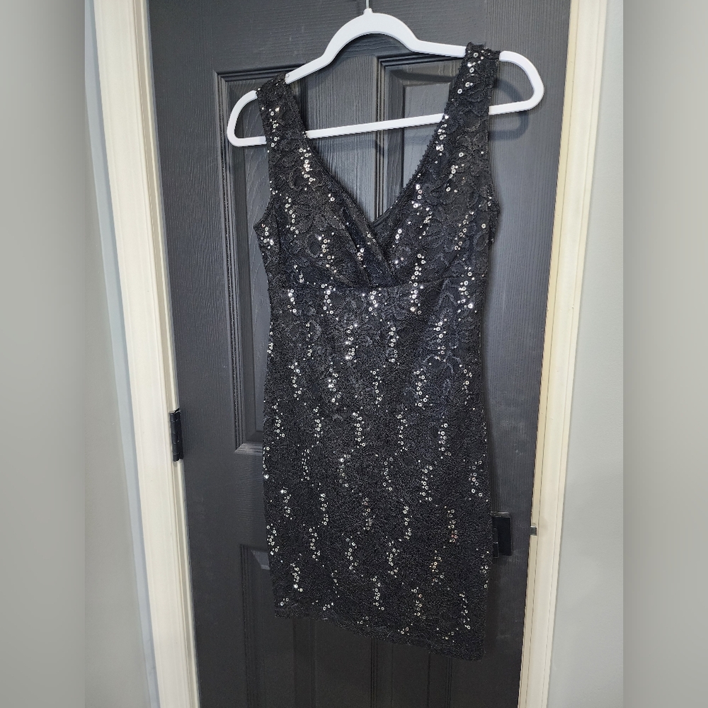 Ruby rox black sequined dress xl